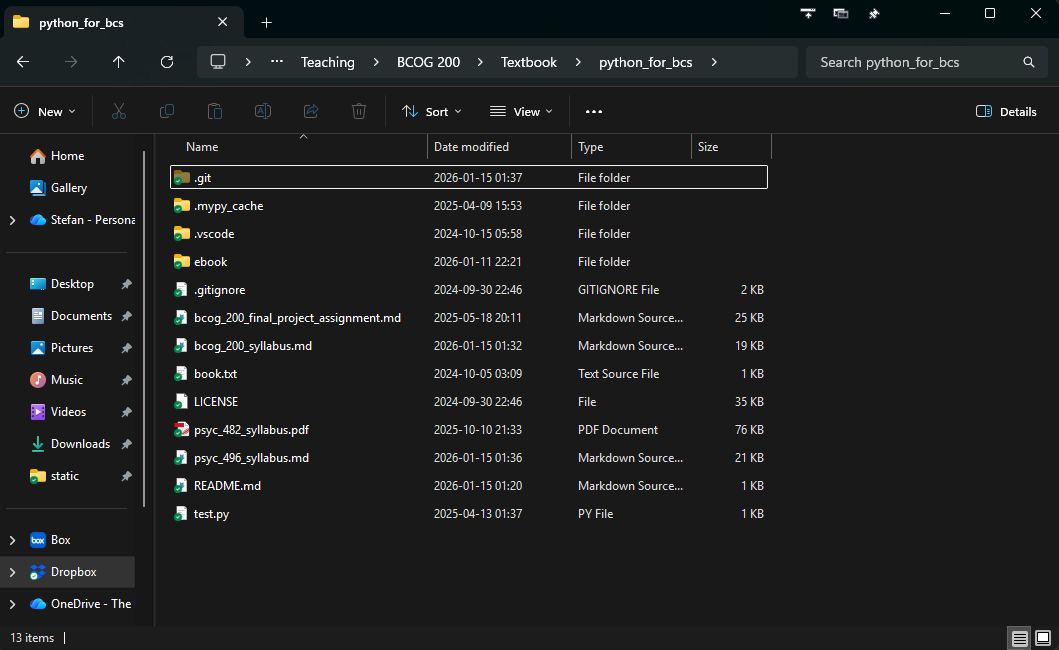 Here’s how the File Explorer window looks on Windows.